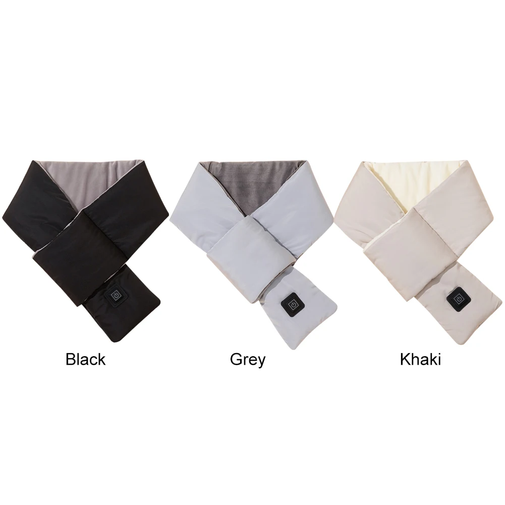 Electric USB Heated Scarf Neck Heating Pad 3 Temperature Adjustable Heated Neck Warmer Heating Neck Wrap for Outdoor Travel