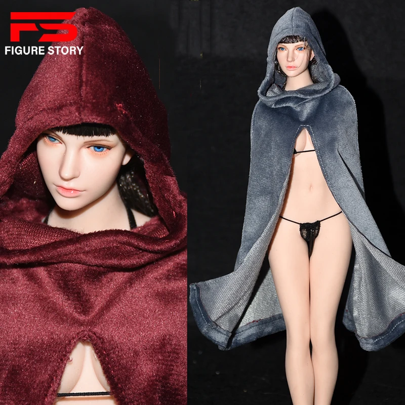 1/6 Scale female clothes Velvet fabric cloak fit 12 inches TBLeague JIAOU action figure body model