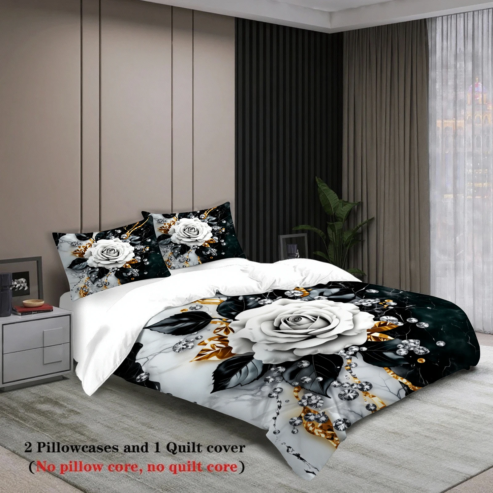 3-delige rozenbloemen beddengo - Aesthetic Floral Duvet Cover recensie en prijs