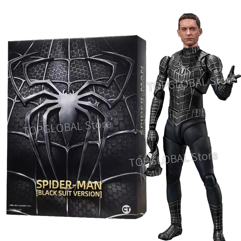 Ct Spider-Man Black Suit Version S.H.Figuarts Spider Man 2099 Maguire Miquel anime Action Figures Venom Shf Tobey Model Toys