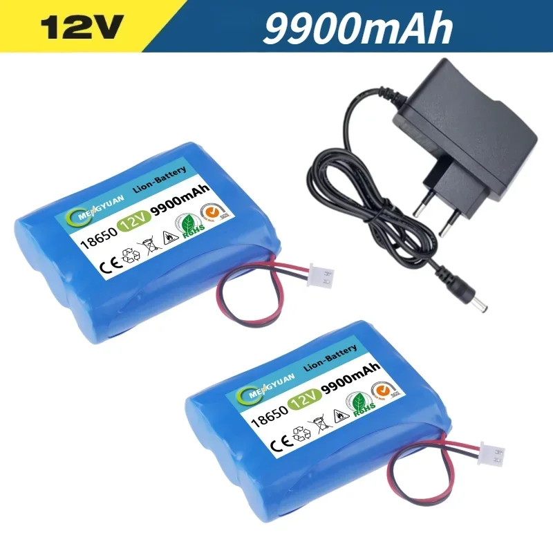 

⚡12V 9900mAh New 3S1P Protection Plate12V 20.8Ah Battery Pack 18650 Lithium ionDC 12.6V Super Rechargeable Battery+Charger⚡