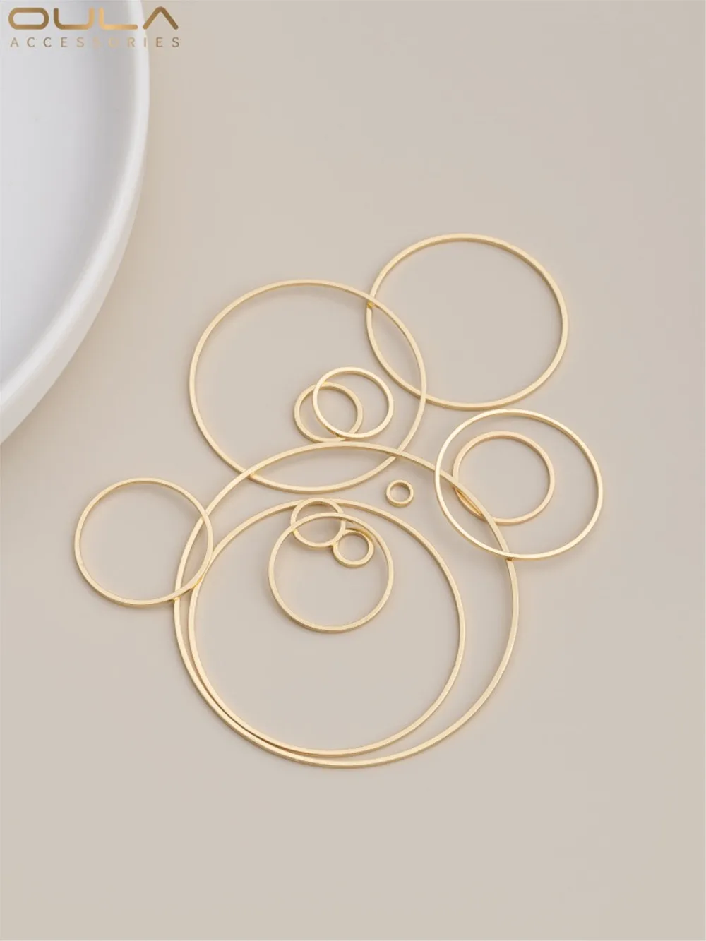 14K Gold Closed Loop DIY Handmade Jewelry Accessories Kit for Creating Unique Ring Bracelet Necklace Earrings Circle Hanging Loo