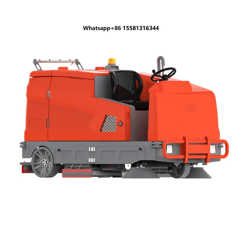 Ride-on Floor Cleaning Machine Electric Street Cleaner Large Road Sweeper Outdoor Ride on Floor Sweeper