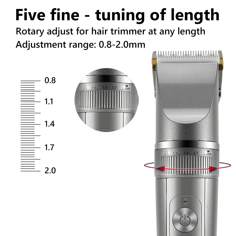 Tagliacapelli elettrico tagliacapelli per uomo tagliacapelli Cordless Display USB ricaricabile Wet Dry Hair Cutting Machine