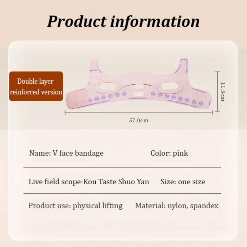 V-Shape Face Mask Pressure Slimming Lifting Tightening Portable Adjustable Strap Night Day Skincare Facial Sculpting