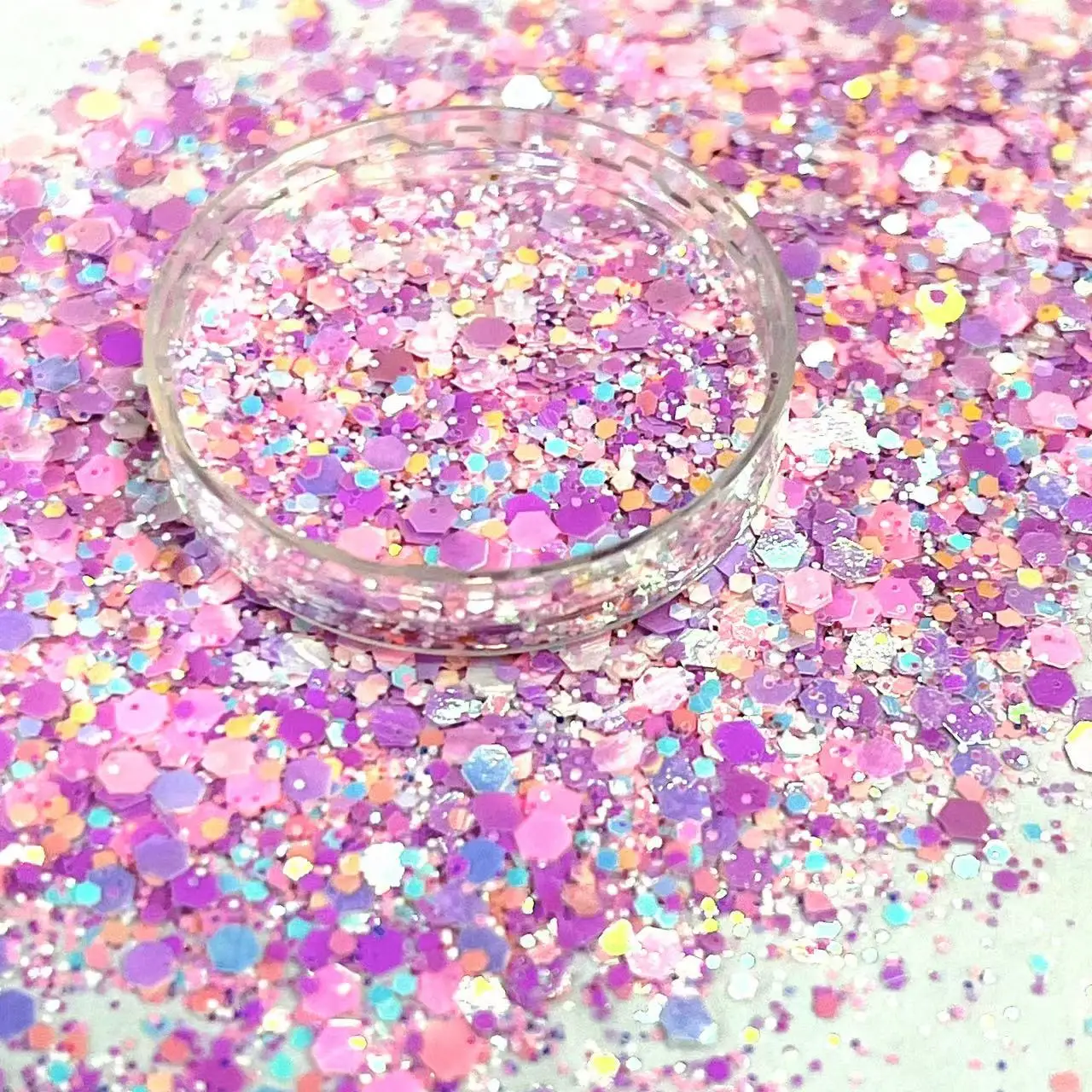 

50g Mix Pink Glitter Craft Flake Reflective Powder Nail Polish Manicure DIY Epoxy Resin Slime Jewelry Making