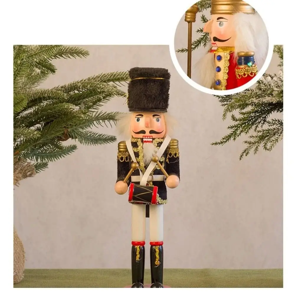 Buon Natale Schiaccianoci natalizi vintage dipinto re soldato bambola artigianale 30 cm figurine artigianali arredamento per ufficio
