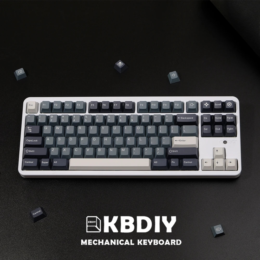 KBDiy GMK Keycap PBT Double Shot ISO GMK Apollo Keycaps Cherry Profile For Mechanical Keyboard DIY KIT Retro 160 Keys/Set GMK67