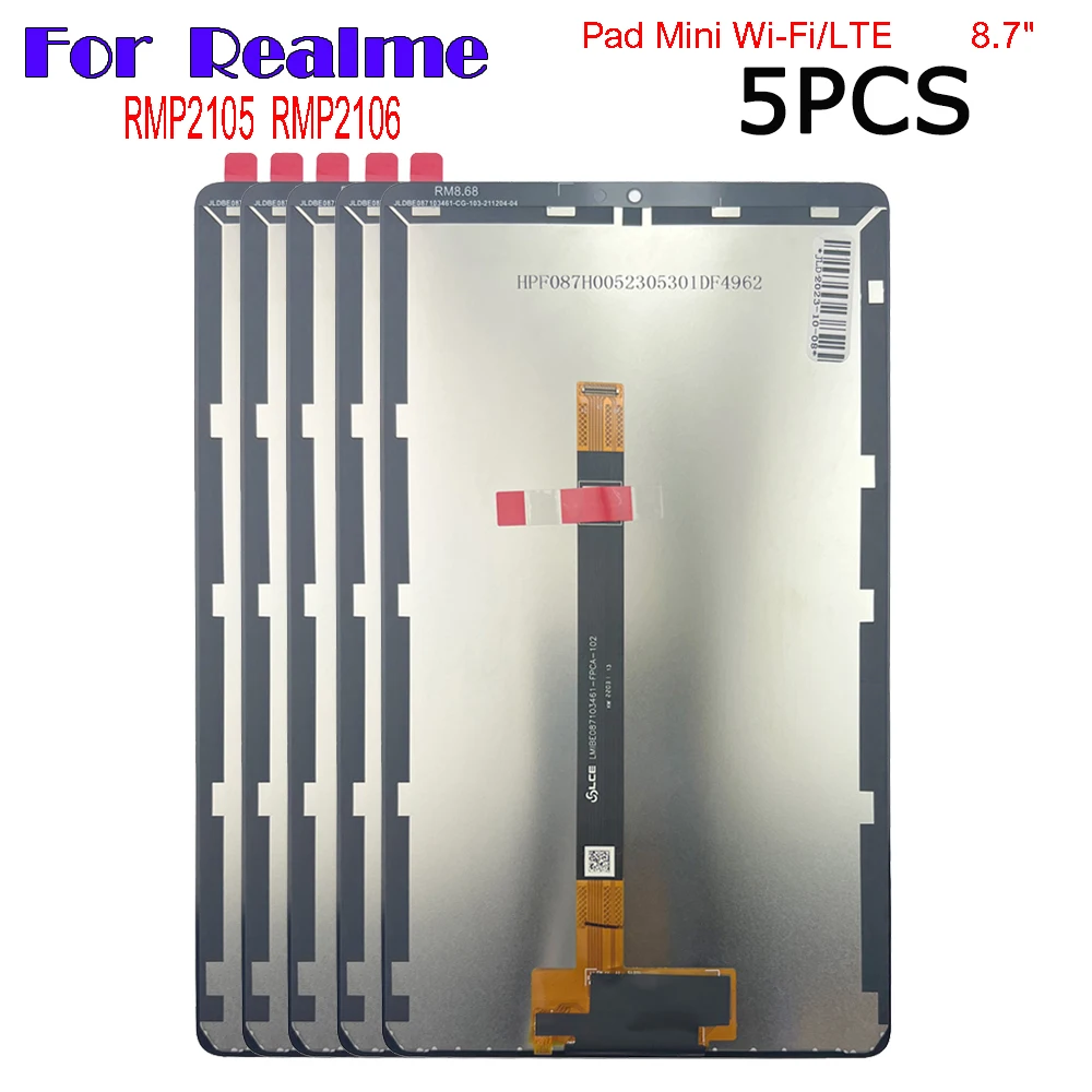 

5PCS AAA+ LCD 8.7" For Realme Pad Mini RMP2105 RMP2106 Touch Screen Digitizer With Lcd Display