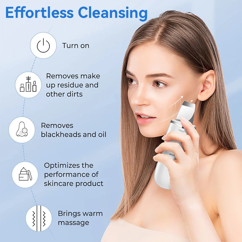 الاهتزاز الجلد الغسيل منظف للوجه مجرفة ملعقة مزيل الرؤوس السوداء المسام الأنظف تقشير مزيل الرؤوس السوداء مدلك الوجه #5