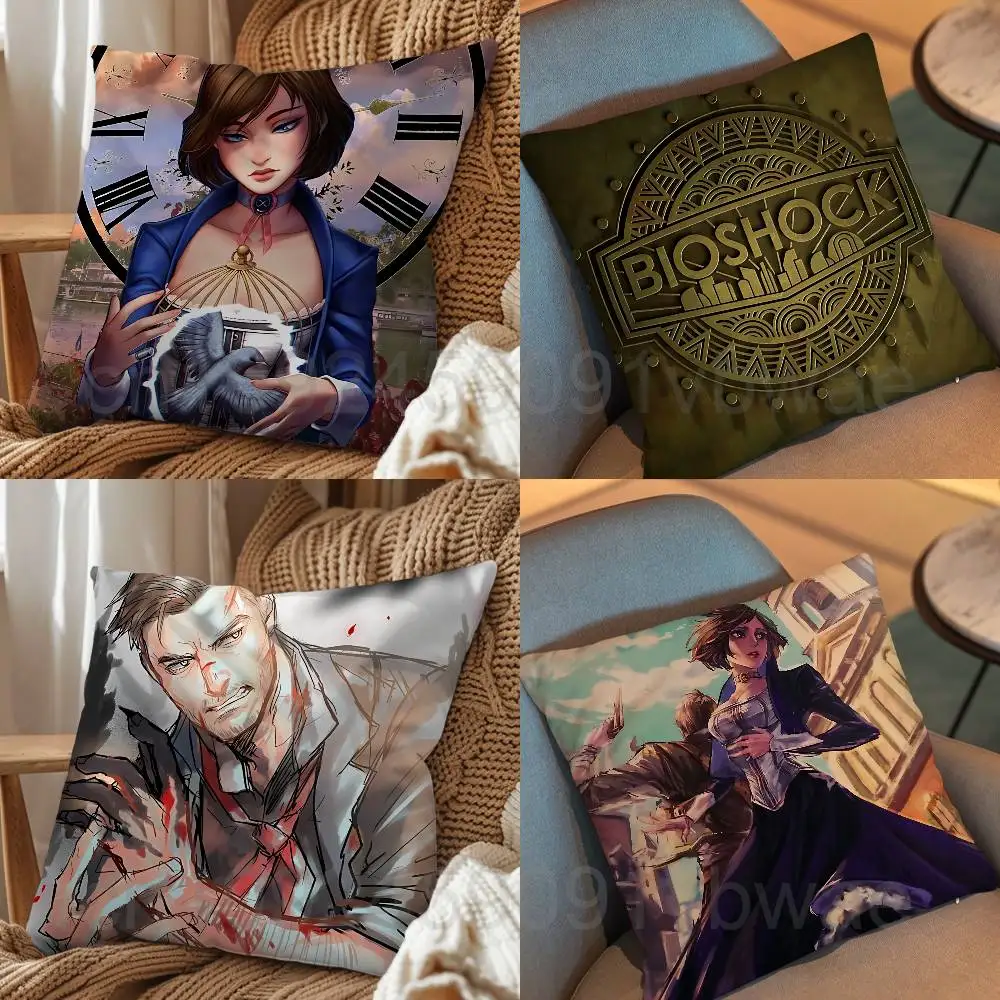 

game Elizabeth BioShock Infinite Cushion Cover Suitable For Sofa Car Bedroom Office Cushions Decorative Pillow Case