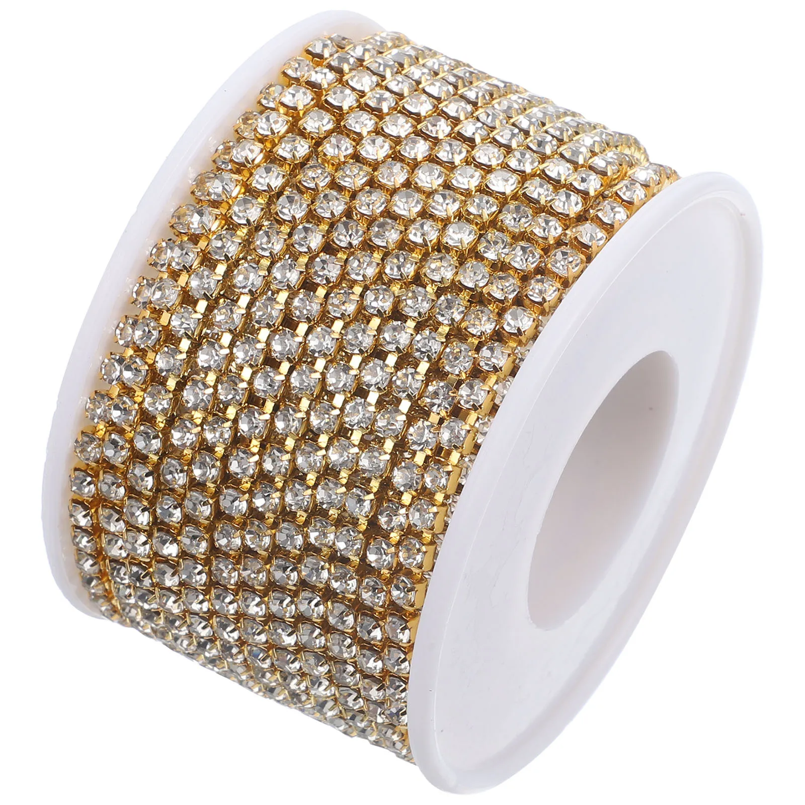 1 لفة سلسلة حجر الراين للملابس DIY بها بنفسك الإبداعية شكل التصحيح بروش سلسلة الزخرفية اكسسوارات الزفاف DIY بها بنفسك حجر الراين #5