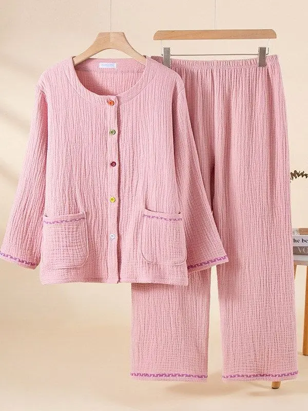 set-cardigan-con-bottoni-e-scollo-rotondo-da-donna-in-garza-a-quattro-strati-ispessita-completo-pigiama-e-abbigliamento-per-la-casa-adatto-anche-per-essere-indossato-all'esterno-ideale-per-l'inverno-a-casa