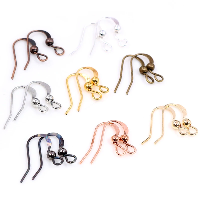 100pcs/lot 19x18mm DIY Earring Findings Earrings Clasps Hooks Fittings DIY Jewelry Making Accessories Brass Hook Earwire Jewelry