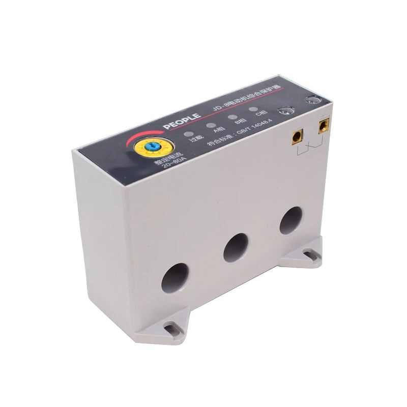 Motor protection against overloads and phase loss with JD-8 5 20 80A protector