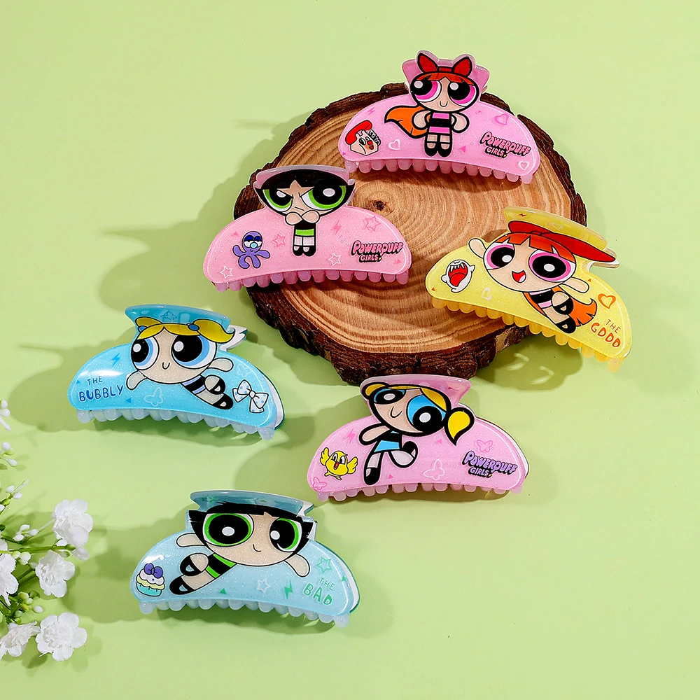 กิ๊บติดผมลายการ์ตูนน่ารัก 1 ชิ้น "พาวเวอร์พัฟเกิร์ล"กิ๊บติดผมอุปกรณ์เสริมผมอเนกประสงค์