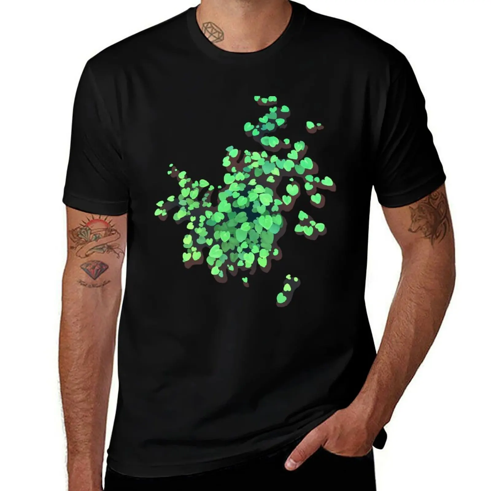 Cluster of Leaves T-Shirt Comfortable Workout Short Sleeve Shirt