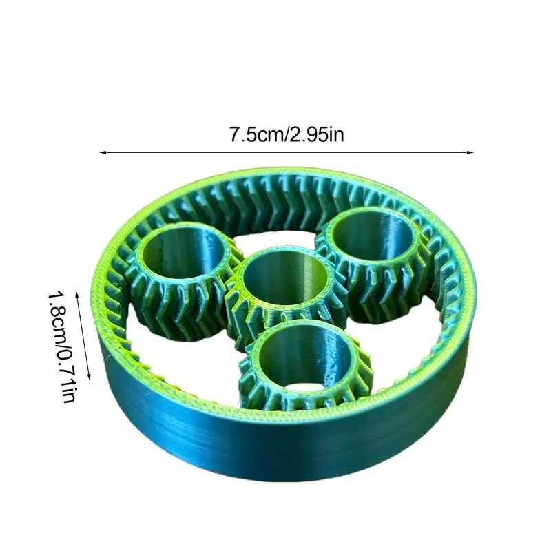 Giroscopio de engranaje impreso en 3D, Cubo de esfera, Fidget juguete, cadena de engranajes, giroscopio de actividad, juguete para aliviar el estrés para adultos y