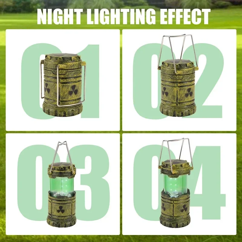 Ręczna Mini Lampa Reaktora Jądrowego Przenośna Lampka Symulacyjna z Przyciskiem Idealna na Kemping Awaryjne Przetrwanie Nowość Prezent na Halloween