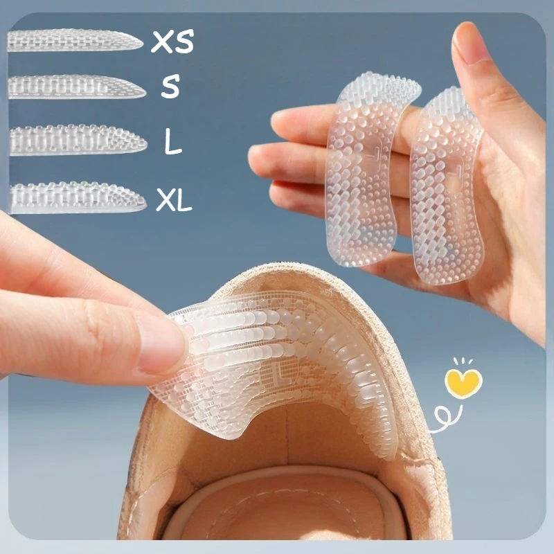 

Upgrade Silicone Heel Stickers Heels Grips for Women Men Anti Slip Heel Cushions Non-Slip Inserts Pads Foot Heel Care Protector