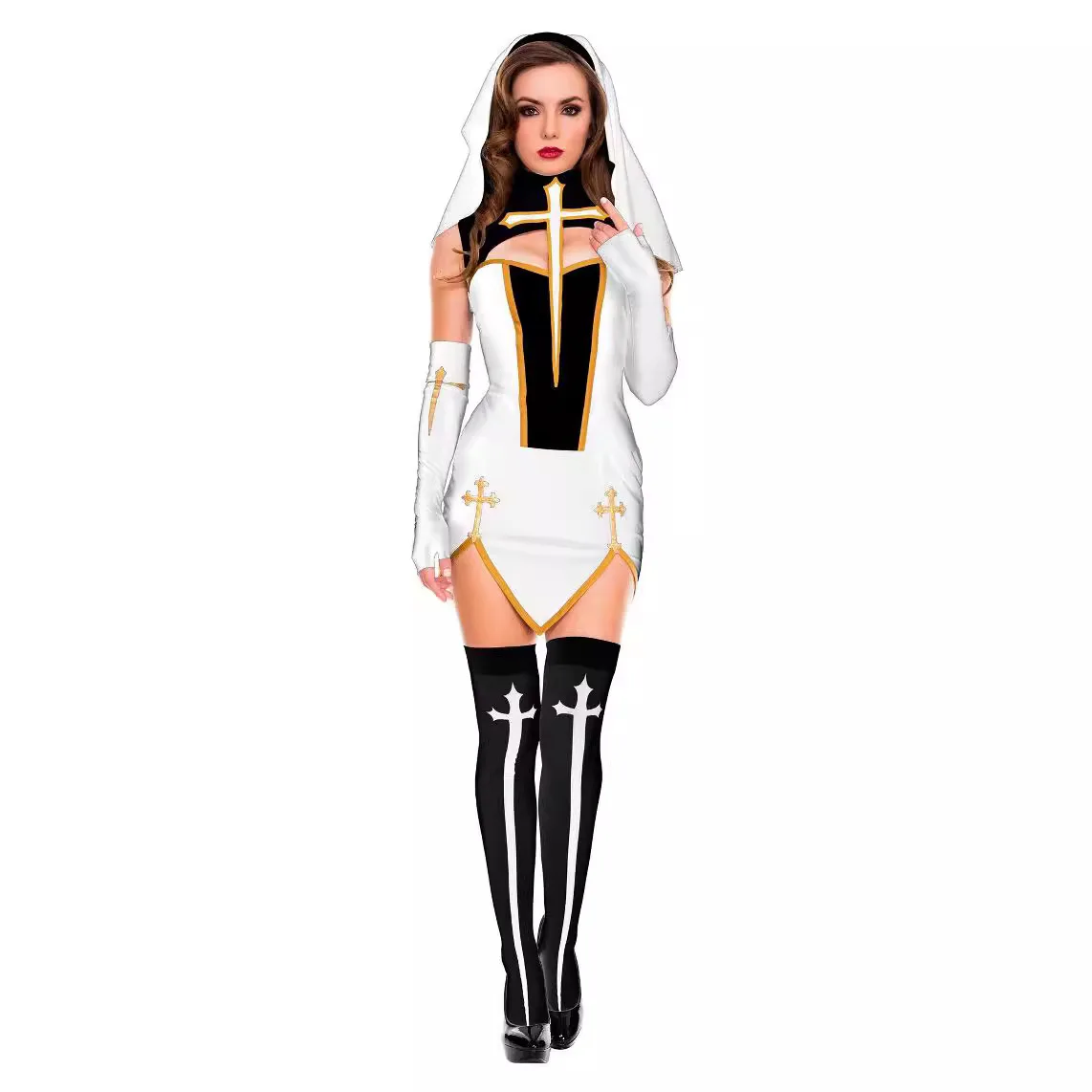 Disfraz de Halloween Mary e Habit, traje de actuación de cantante, Material de nailon, ropa étnica tradicional china para mujer