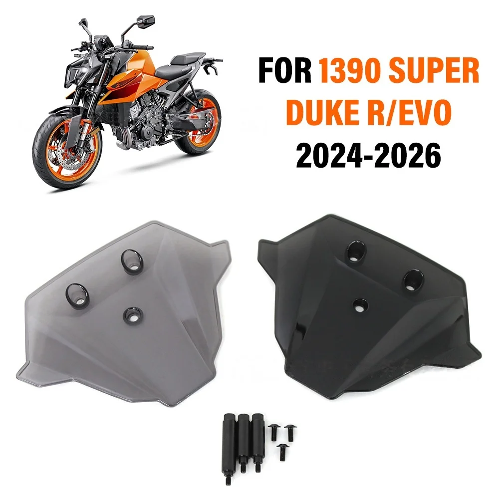 

For 1390 Super Duke R EVO 2024-2026 Motorcycle Windshield Front Fairing Windscreen Wind Deflectors Protector Cover Wind Screen