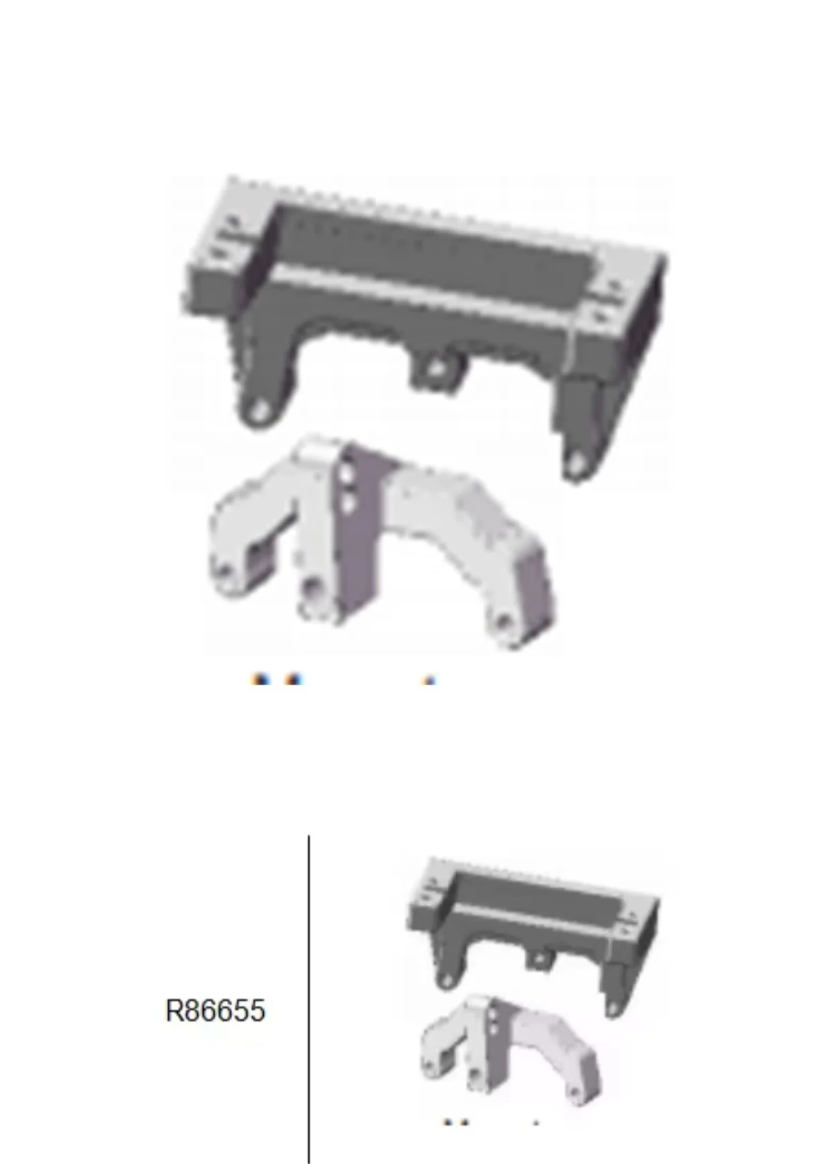 RGT Accessories R86655 Servo Mount Rear Upper Link Mount for EX86170 1/10 RC Electric Remote Control Off-road Vehicles Cars