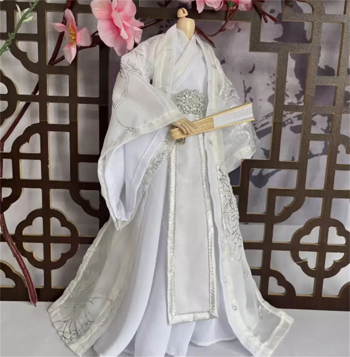 Classical Long Dress 1/6 Scale male /Female Hanfu Chinese Outfit Ancient Skirt Clothes   Model Fit Soldier Action Figure  Toys