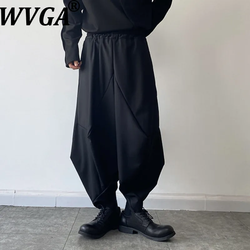 

Мужские брюки-шаровары WVGA в темном стиле с трехмерным пэчворком, модные, повседневные, облегающие, для весны и осени, в уличном стиле, Ins W21573