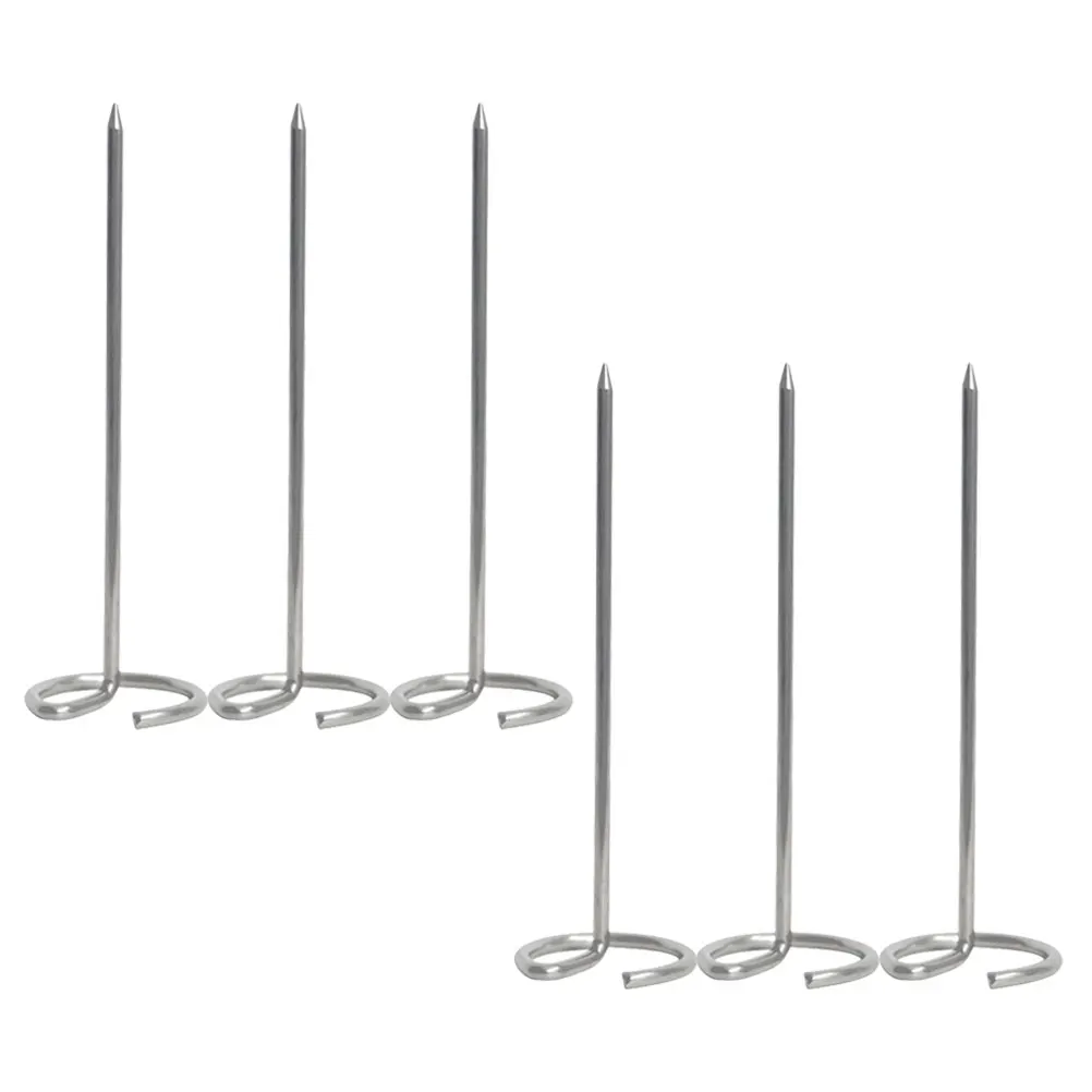

6Pcs Metal Skewers for Air Fryer Stainless Steel Vertical Bbq Grill Sticks for Grilling and Roasting Metal Skewers