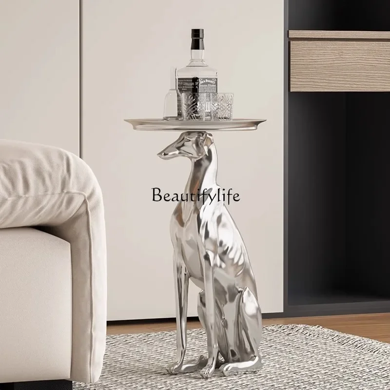 

3Creative large floor dog ornament simple modern living room sofa TV cabinet coffee table