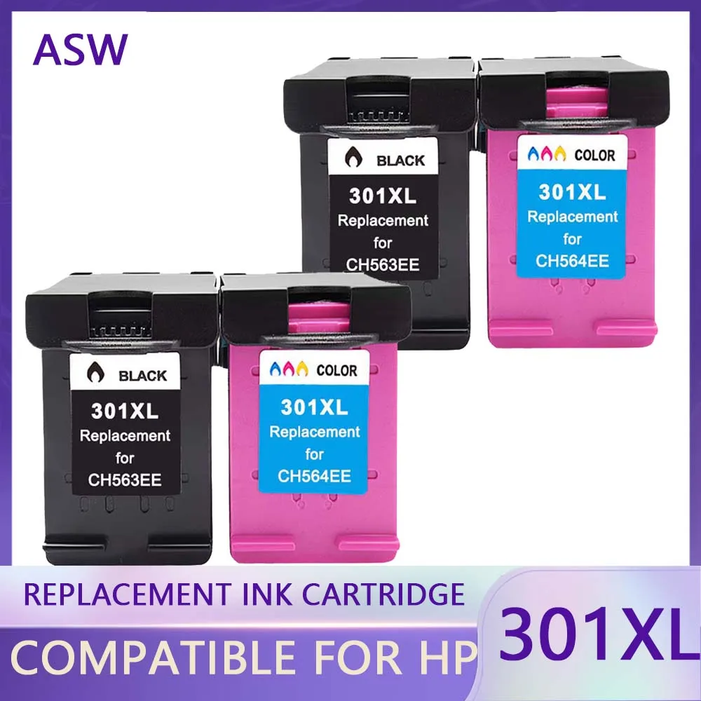 

Картридж чернильный ASW 301 XL Восстановленный для HP 301 301XL, для принтера HP 301 Envy 5530 Deskjet 2050 2540 2510 1000 1050