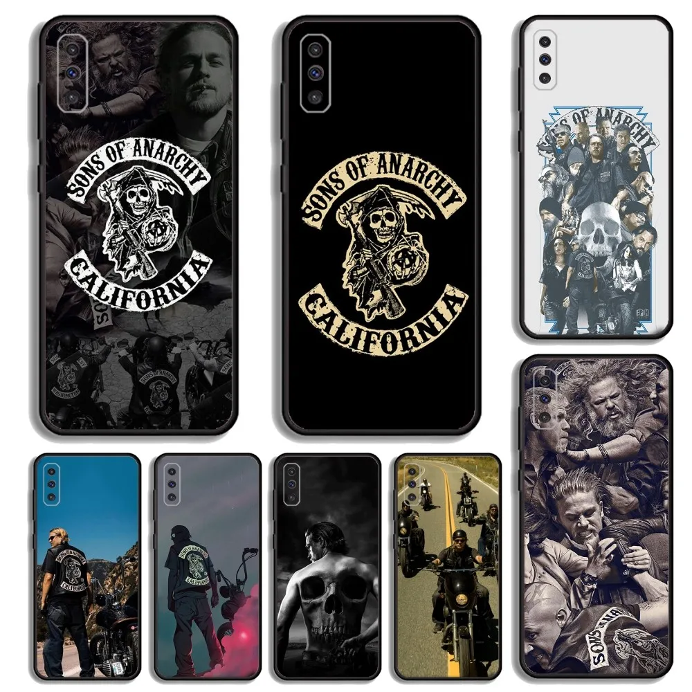 S-Sons Of A-Anarchy Phone Case For Samsung S23,23,22,30,21,10,9,Note20 Ultra,Lite,Ultra,5G,Plus,FE,Black Soft Case