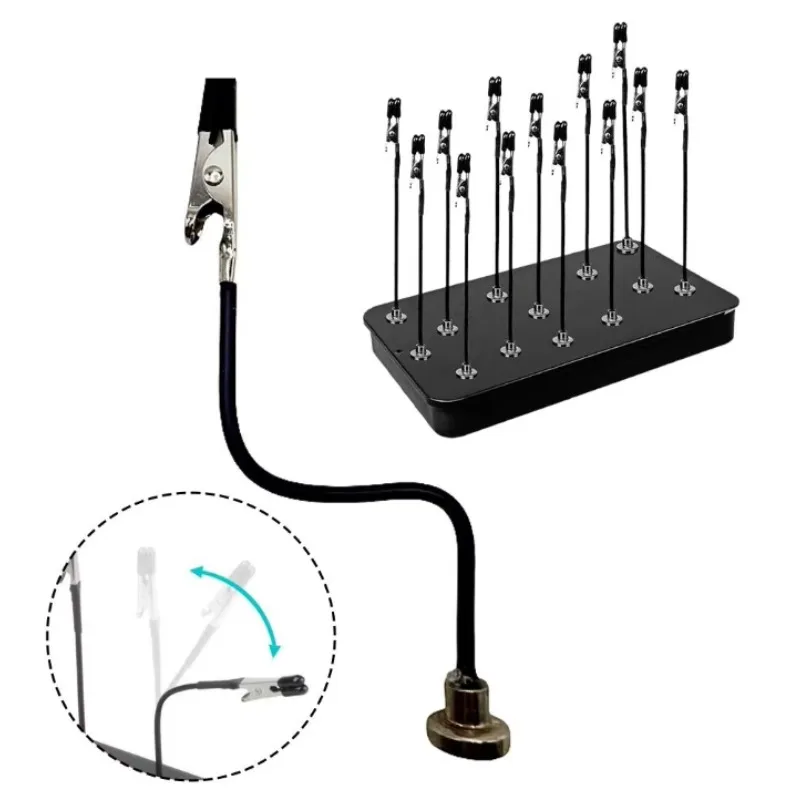 Magnetic Helping Hands Soldering Tool – Third Hand with Flexible Arms PCB Holder Alligator Clip Welding Repair Station for DIY