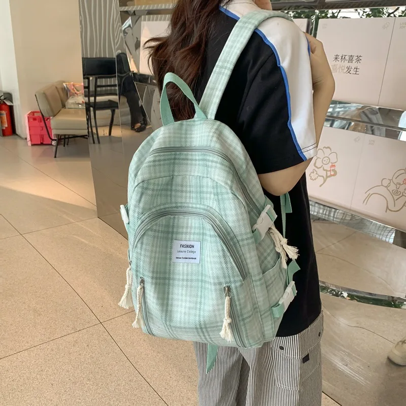 Ransel anak laki-laki dan perempuan, tas punggung anak-anak untuk ransel balita pola kotak-kotak tas anak-anak ibu trendi untuk anak perempuan tas sekolah Mochila bolbolsa