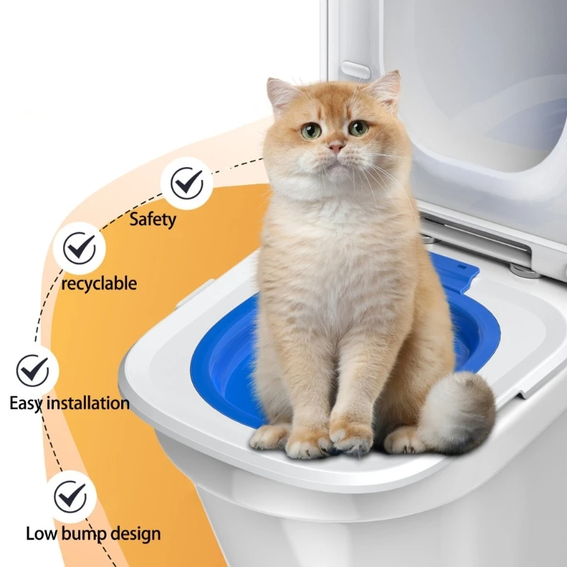 

Travel Potty Seats for Cats Easy Use Pet Potty Training Toilet Outdoor Cats Supply