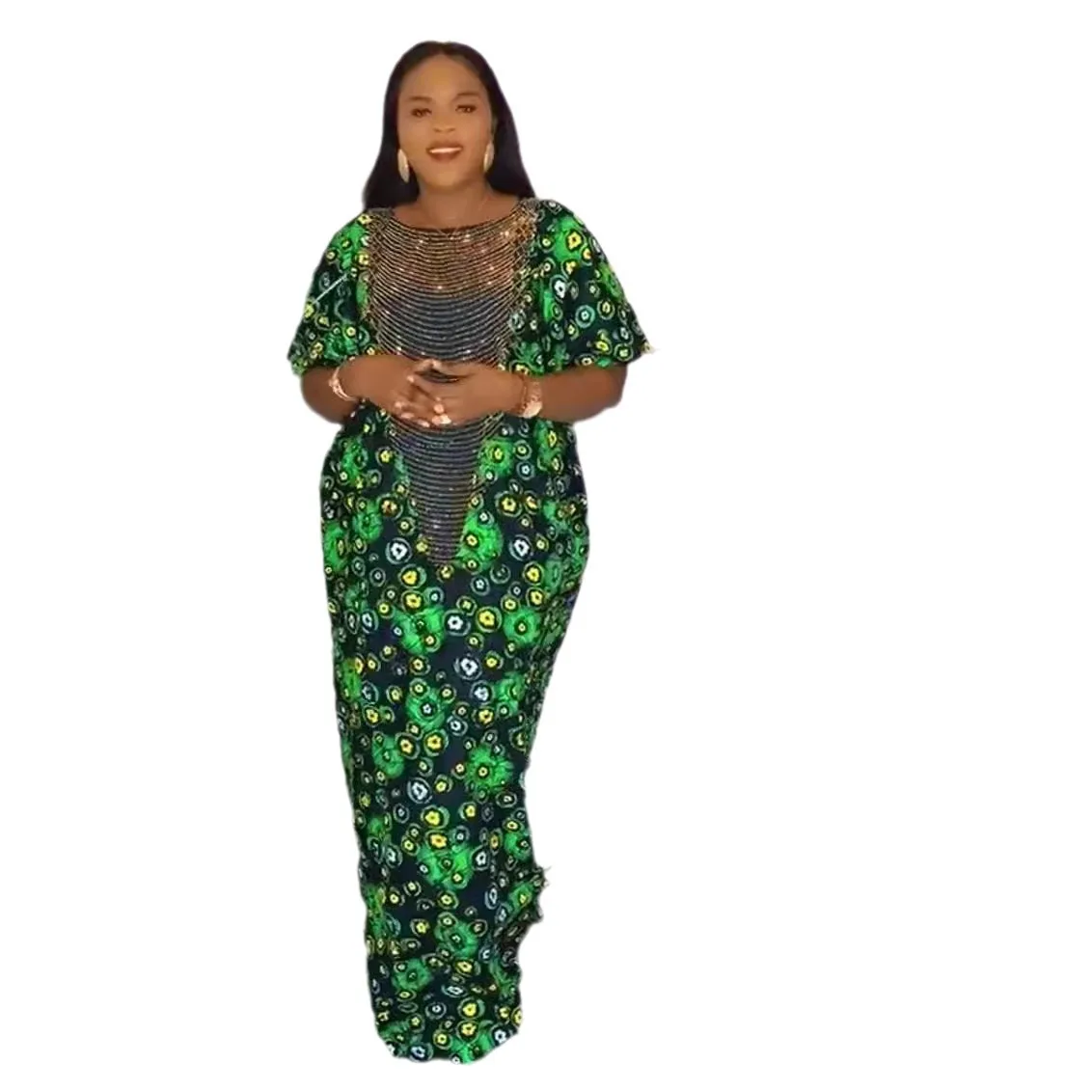 

African Dresses for Women Traditional Africa Clothing Dashiki Ankara Outfits Gown Abayas Robe Muslim Kaftan Maxi Long Dress 2024