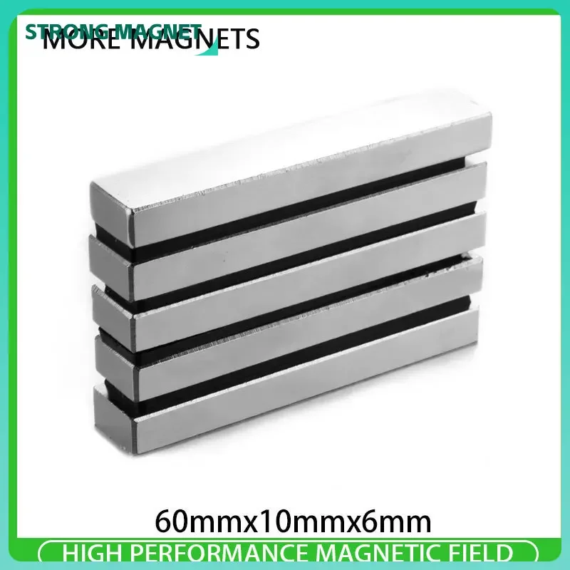 60x20x2 60x20x3 60x20x5 60x20x10 60x10x5 60x10x6 60x10x10 Strong Neodymium Magnet Rare Earth Powerful Permanent Magnet