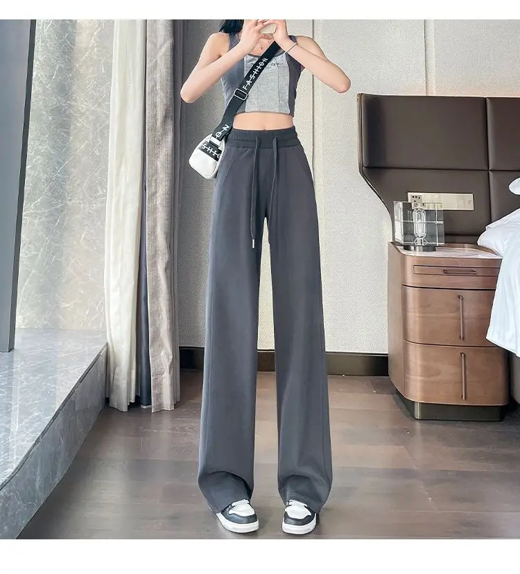 Pants Womens Baggy For Woman Autumn Jacquard Pleated Checked Trousers College Classical Vintage Lattice Minimalism Chic Youthful