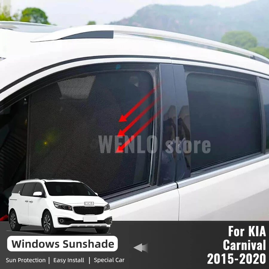 Per Kia Carnival YP 2015 2016 2017 2018 2019 2020 parasole magnetico per auto tenda per parabrezza anteriore finestra laterale posteriore parasole