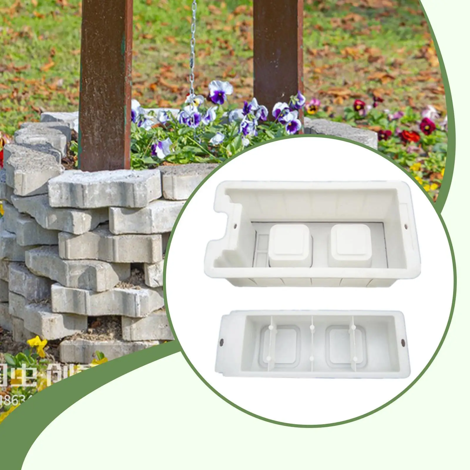 Plastic Well Mould Reusable Concrete Block Maker Efficient Assembly Mould for Yard and Sewage Systems