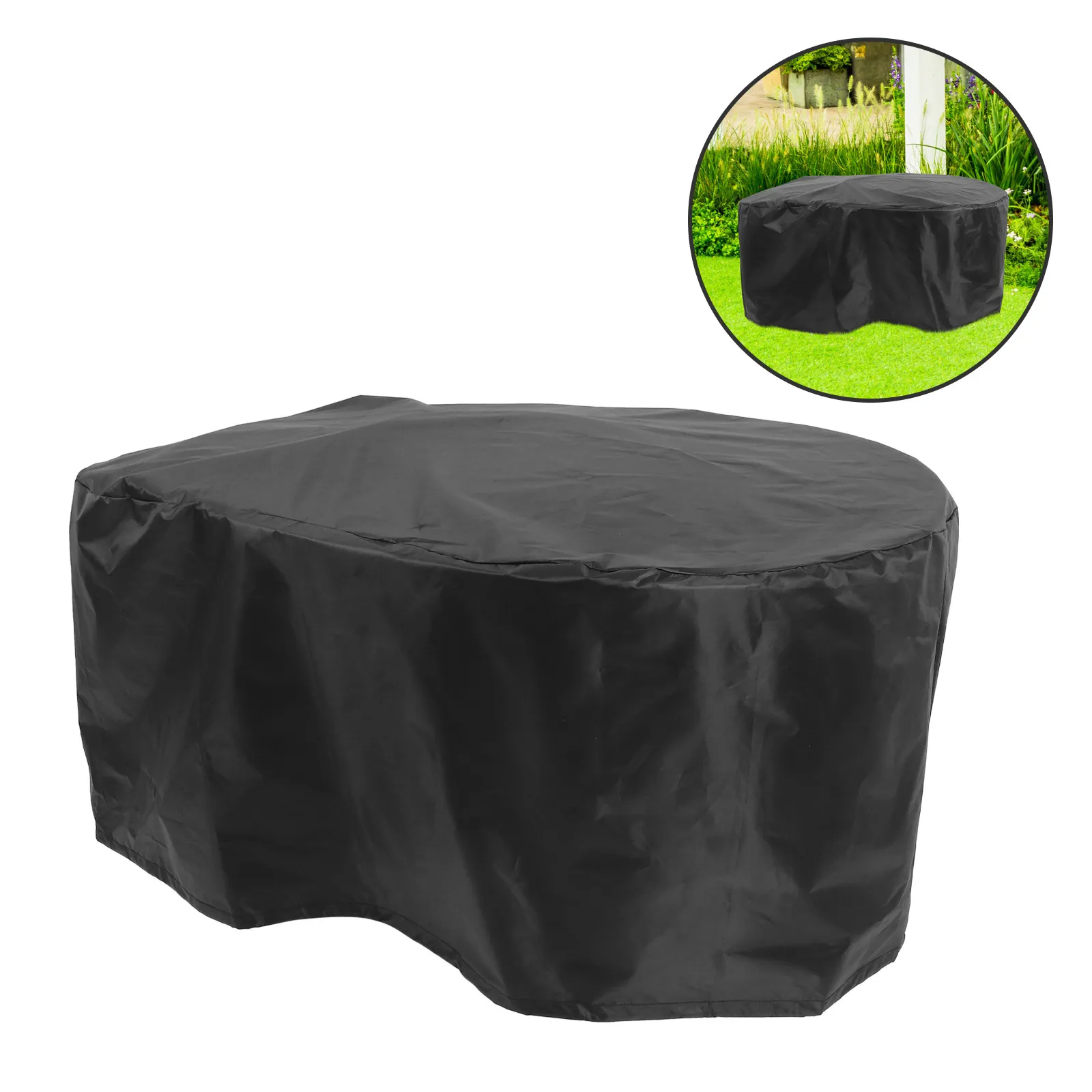 

Stylish Black Waterproof Silver Coated 420D Fabric Outdoor Cover for Patio Garden Pool Washer Machine Water Tank Greenhouse