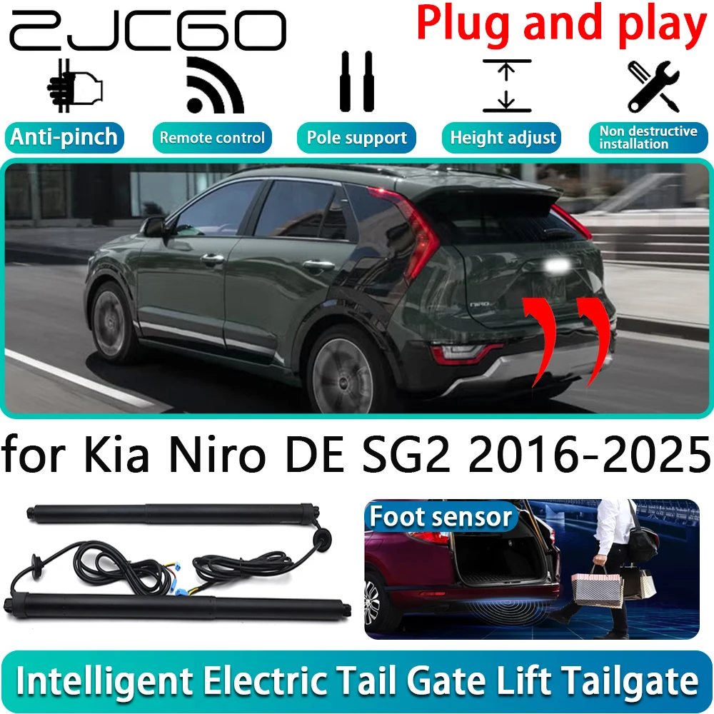 

ZJCGO for Kia Niro DE SG2 2016-2025 Car Electric Powered Tailgate Power Liftgate Automatic Tailgate System With Foot Sensor