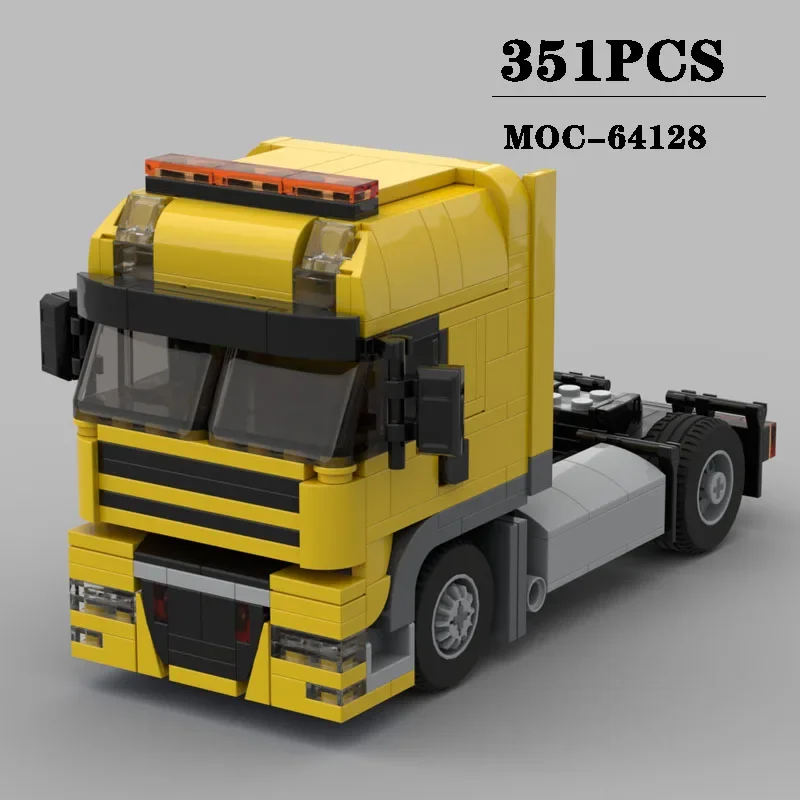 

New Building Block MOC-64128 Cargo Truck Semi trailer Splicing Model 351PCS Boys' Puzzle Education Birthday Christmas Toy Gift