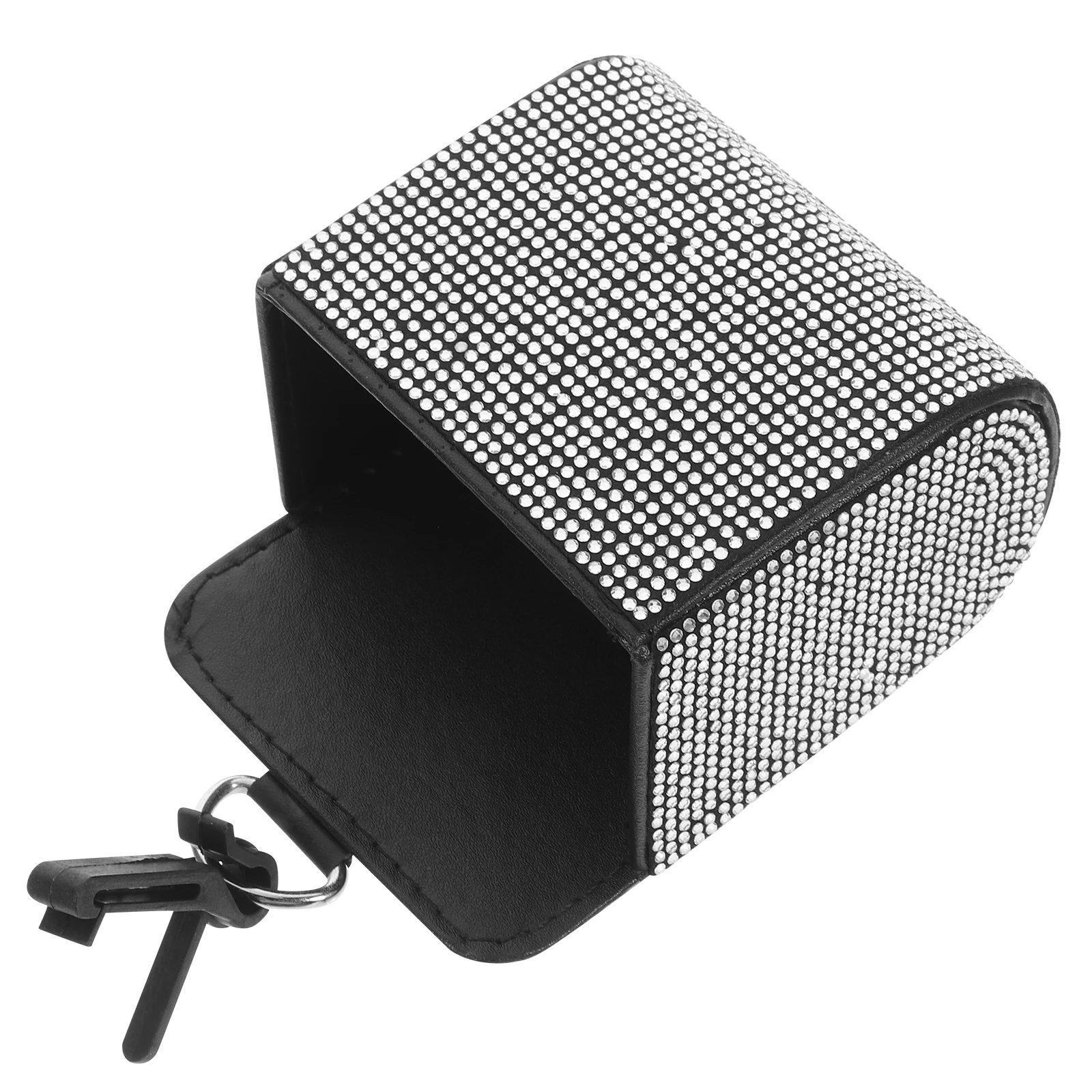 

Car Air Vent Storage Bag Rhinestone Hanging ganizer for Phone Coins Cards White Pouch Mens Key Holder Large Capacity