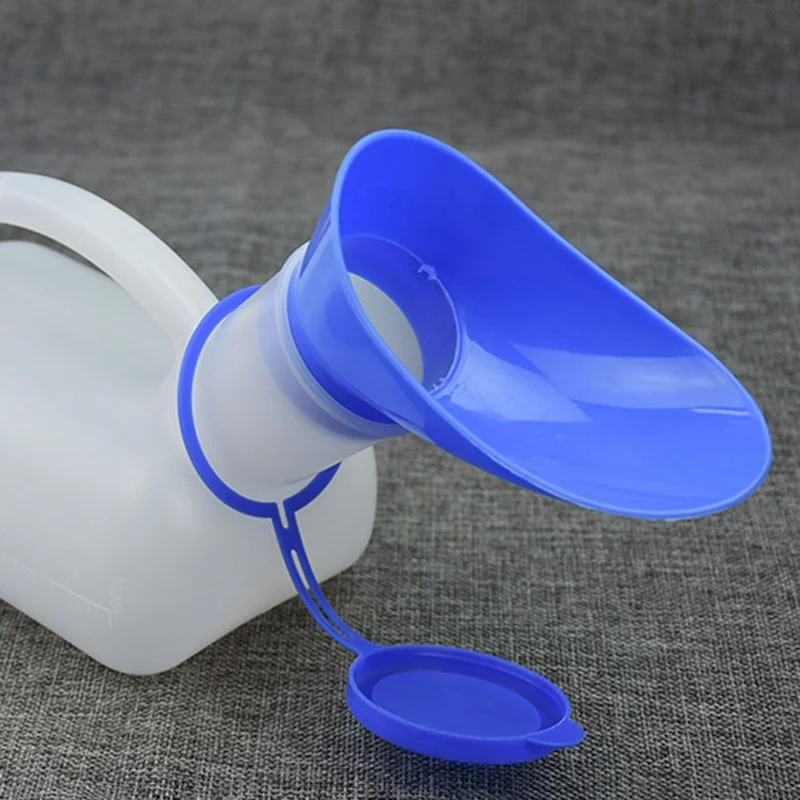 Vaso da notte di grande capacità maschio femmina da 1000ml con coperchio bottiglia urinaria portatile per wc portatile per anziani per viaggi in