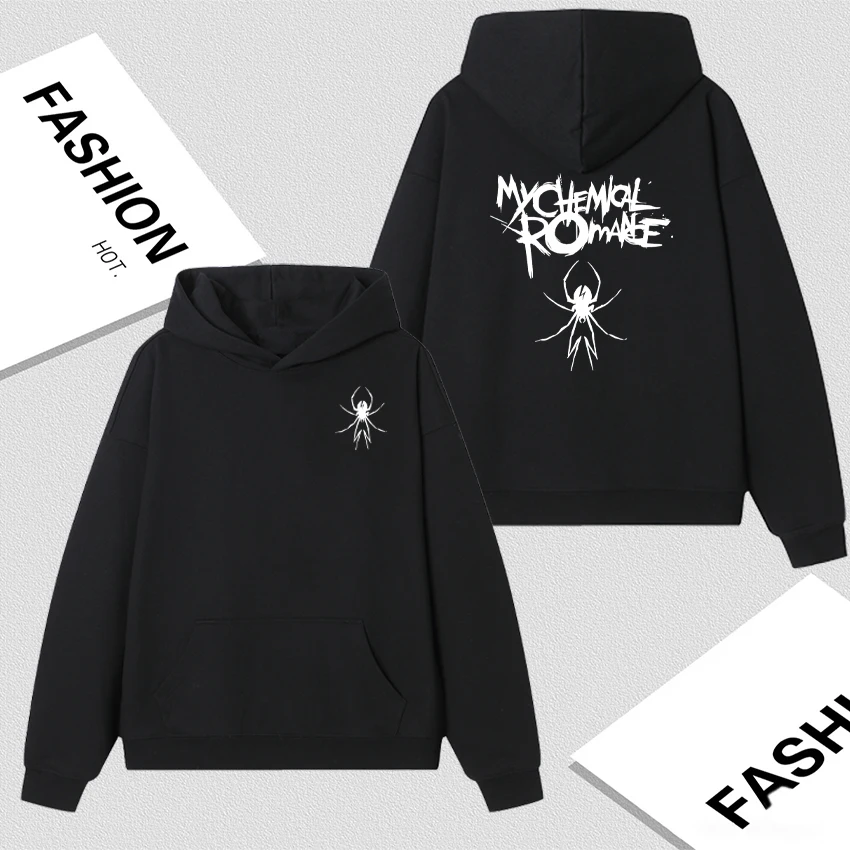 

Rock Band My Chemical Romance Fleece Streetwear Loose Casual Sweatshirt Long sleeve Autumn Winter Bodywarmer Loose Hoodie Unisex