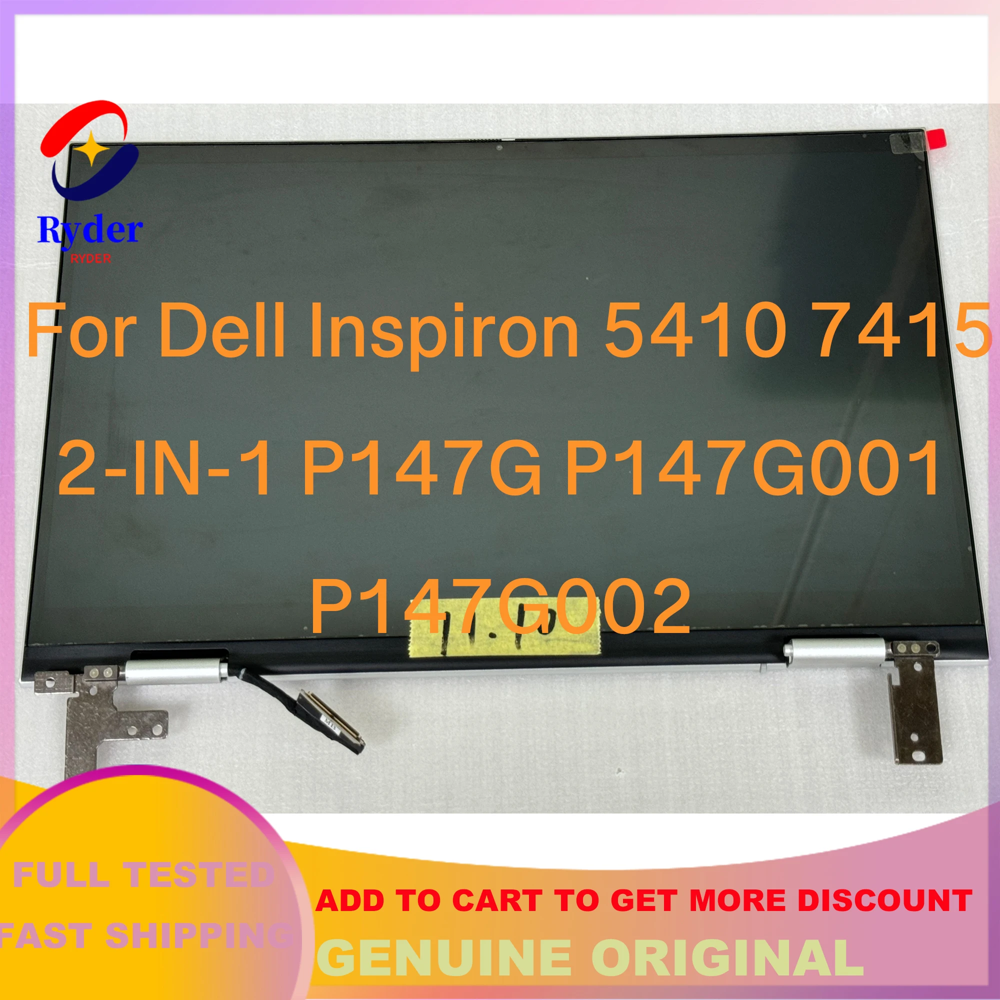 Imagem -01 - Lcd Touch Screen Substituição do Portátil Montagem Completa Dell Inspiron 5410 e 7415 14 Polegadas Fhd 1920x1080 P147g P147g001 P147g002