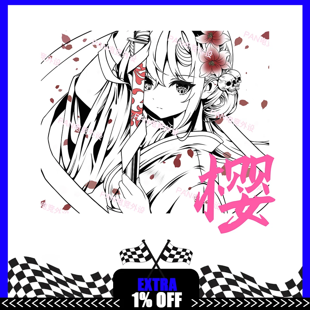 PAN Esports Sakura Glass Mousepad Smooth and Speed Mouse Pad FPS Coating Full Coverage Primer For APEX CSGO PC Accessories Gifts