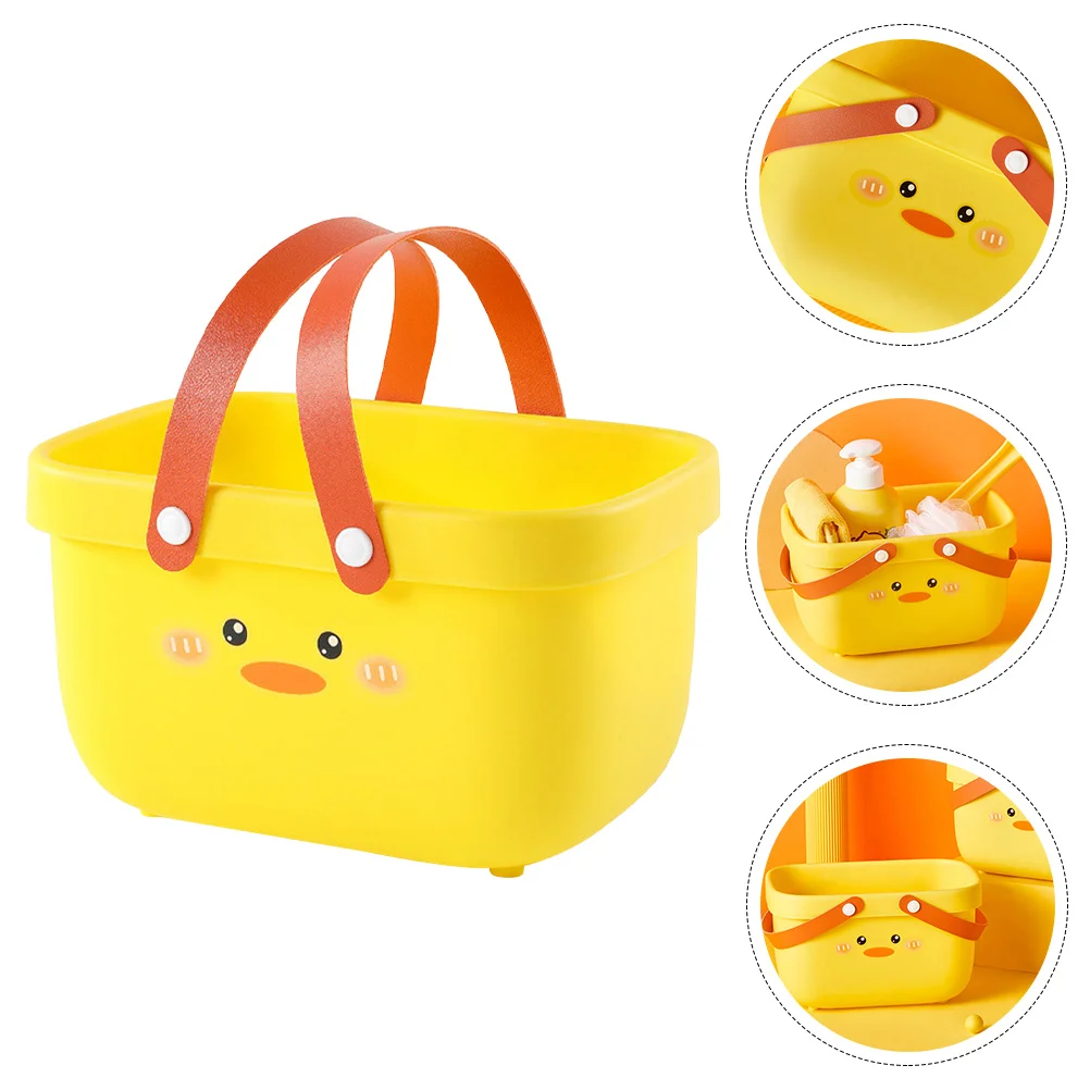 Laundry Basket Portable Toiletry Dormitory Shower Home Storage Baskets Unique Bath Basket Toy Handheld Small with Handle